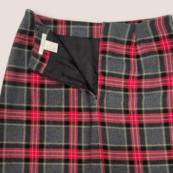 H&M Plaid Checked Wrap Front Mini Skirt Size 8 - Picture 3 of 8